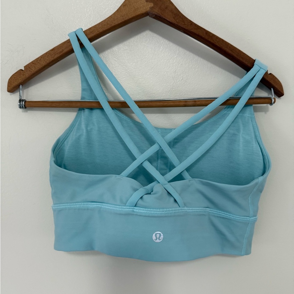 Lululemon Light Blue Cross-Back Sports Bra in size 8 - Picture 2 of 7